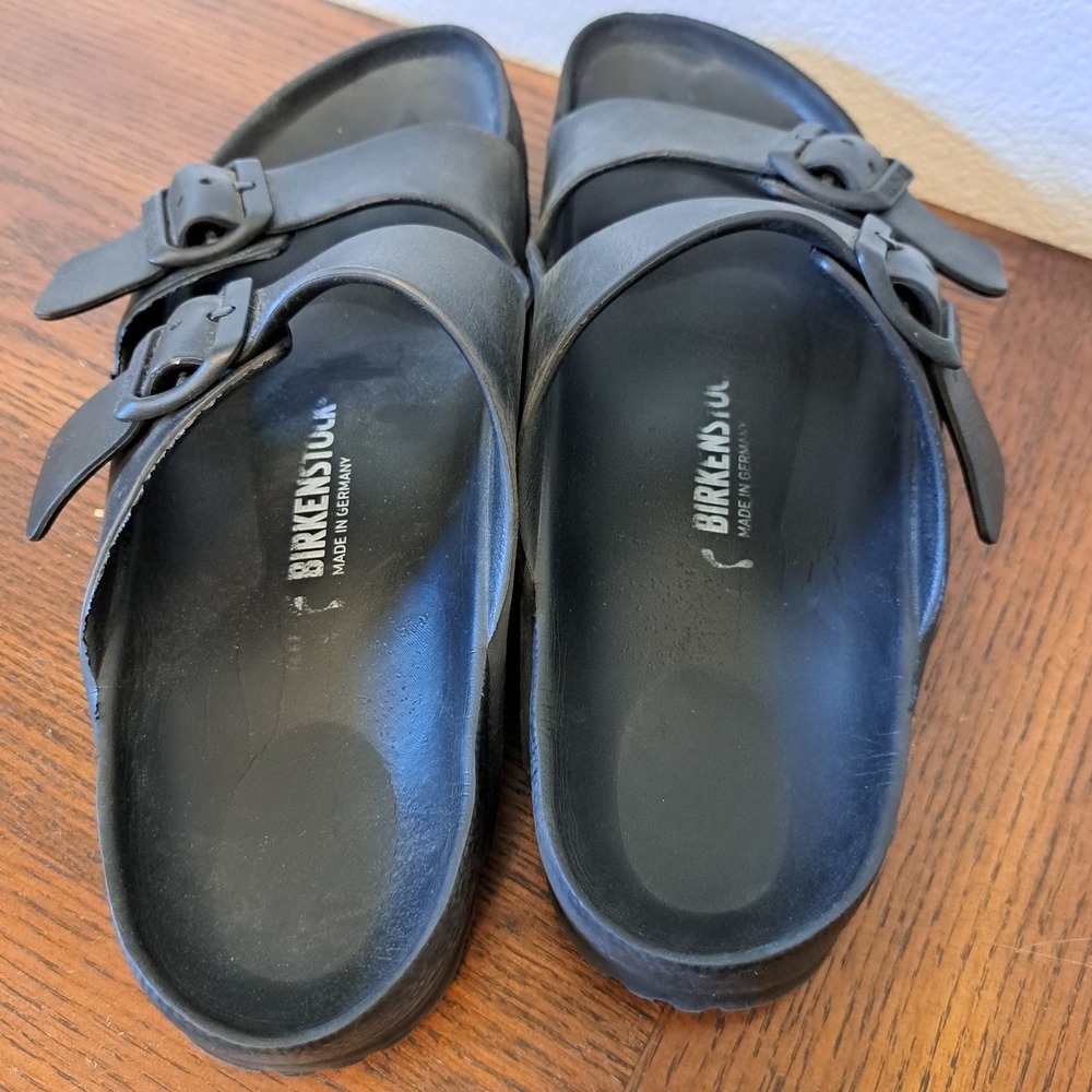 Birkenstock Arizona EVA Black Sandals Two Strap Slide Water Friendly Women 40 - Picture 4 of 7